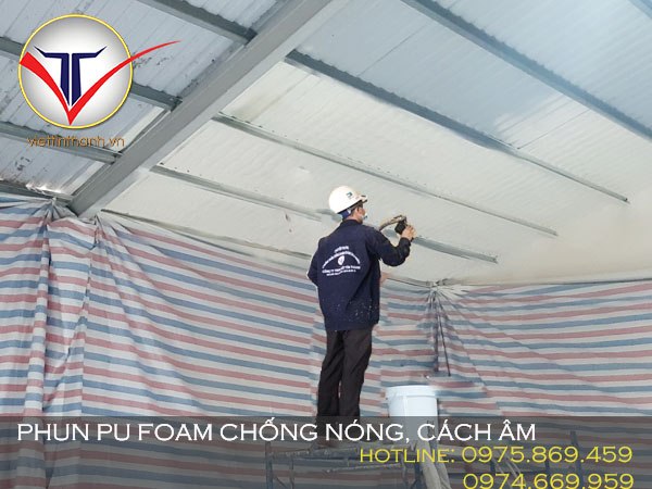 Phun Pu foam chống nóng